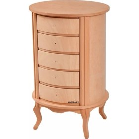 Resim Masifart Petronel Oval Beş Çekmeceli Komot Cilasız Ham 