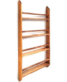 Resim Ahşap Montessori Kitaplık Çocuk Odası Kahverengi Duvar Rafı 50x100 Cm 