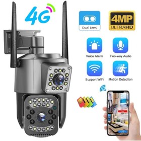 Resim Urfakent 4G Çift Kameralı Sim Kart İle Çalışan Elektrikl PTZ Kamera(Hafıza Kartı Hediyelidir) 