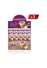 Resim Altıncezve 3ü 1 Arada White Mocha Beyaz Çikolata Aromalı Tek İçimlik Kahve 3'lü 40 x 17 G 