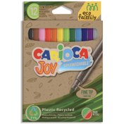 Resim Nessiworld Carioca Eco Family Joy Süper Yıkanabilir Keçeli Boya Kalemi 12'Li 