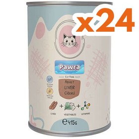 Resim Pawra Ciğerli Yetişkin Kedi Konservesi 415 Gr x 24 Adet 