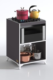 Resim Kenzlife Ocak Dolabı Figen Gri 85*60*57 Mutfak Modül Mini Fırın Ankastre Ocak İçin 