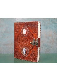 Resim Büro Ev Ofis Hediyesi İçin Deri Taşlı Stil Defter 