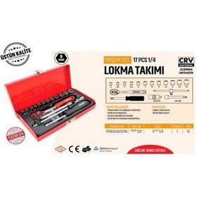 Resim Meşem 17 Parça 1/4" Lokma Takımı Çantalı Meşem021 