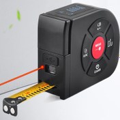 Resim Lazer Şerit Metre Mesafe Ölçer, Çift Tek Dokunuşlu Kullanım ve Tutma Kolu - Taşınabilir Lazer Uzaklıkölçer, Net LCD Ekran, İnç/Metrekare/Yarda/CM/DM/IM Birimleri Destekli, İletişime Hazır Akıllı Telefonlar/Tabletler ile uyumlu Harita Yapma, Çekim, Inşaat, Ev Kullanımı İçin Dayanıklı ABS Malzemeden Üretilmiş Kompakt & Hafif tasarım ile Geniş Aralık Hassasiyet Cihaz, Lazer Ölçüm Aleti,Lazerli Dijital Şerit Metre,Lazer Mesafe Ölçüm Cihazı,Lazer Ölçüm Cihazı,Lazer Ölçüm Bandı 
