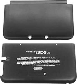Resim Valley Of The Sun Siyah Renk 3DSXL Ekstra Konut Case A/E Yüz Kabuk Değiştirme, Eski 3DS XL/LL 3DSLL Büyük El Konsolları, Yeni ABD Edition Üst Faceplate/Alt Arka Pil Kapağı Plakaları 2 ADET Set 