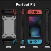 Resim Sunshine022 Nintendo Switch Oled Taşınabilir Şok Emici Kılıf 5 Manyetik Kart Yuvası Antiparmak 