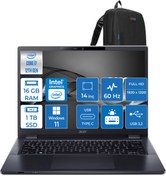 Resim ACER Travelmate P4 i7-1260P 16GB 1tb SSD UHD Graphics Fhd 14" Windows 11 Home MP414WH02 + Zettaçanta 