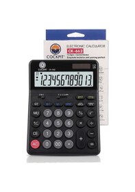 Resim Hesap Makinesi Siyah 14x19 Cm 1 Adet Cockpıt Ck-662 12 Haneli Büyük Boy Hafızalı Ofis Büro Masaüstü Hesap Makinası 
