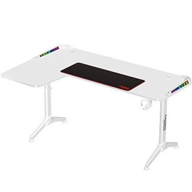 Resim Twisted Minds Warrior TM-Y-LW-RGB L Design Sol Beyaz Oyuncu Masası 