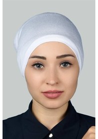 Resim Altobeh Hazır Pratik Geçmeli Lastikli Tesettür Bone - Beyaz 