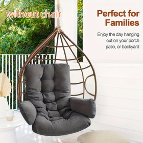 Resim 1-Paket Kalınlaştırılmış Hamak Sandalye Yastığı - Yüksek Yoğunluklu Hızlı Kuruyan Kumaş, 150kg Ağırlık Kapasitesi, Bahçe ve Balkon için Bohem Tarzı, Babalar Günü Hediyesi. Dış Mekan Hamak, Balkon Rahatlatma, Şık Dış Mekan Aksesuarı, Dayanıklı Dış Mekan Malzemesi 
