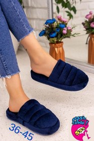 Resim neon shoes Unisex Önü Kapalı Peluş Bohça Damat Gelin Çeyiz Terlik Sessiz Eva Taban Misafir Ev Terliği 