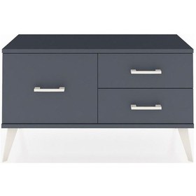 Resim Arges Şifonyer 3 Çekmeceli 88x30x48 Antrasit-antrasit Antrasit 