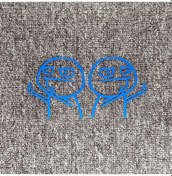 Resim Mavi Yansıtıcı-19x18cm-2pcs Araba Çıkartmaları Orta Parmak Alay Komik Jdm Lazer Yansıtıcı Dekorasyon Gövde Cam Tampon M 