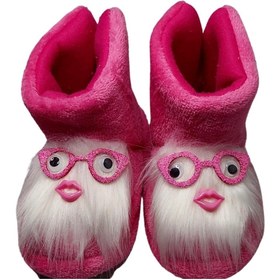 Resim Kids Anaokulu Ve Kreş Sevimli Gözlüklü Pembe Yumuşak Taban Kız Çocuk Pandufu 