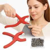 Resim ® Plastik Çıt Çıt Pensi–Kıyafet, Bebek Önlüğü, Gömlek ve Tekstil Ürünleri İçin Çıtçıt Takma Aleti 