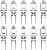 Resim G4 Halojen Ampul, G4 Ampul 12v 10w, Sıcak Beyaz 3000k, 150lm, Kısılabilir, G4 Halojen Lamba, Şeffaf Kapsül 