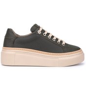 Resim Tamer Tanca Kadın Hakiki Deri Haki Sneakers & Spor Ayakkabı 