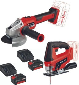 Resim Einhell Axxio 18/115 Q Avuç Taşlama Tc-js 18 Li Dekupaj 2x4.0ah Set 