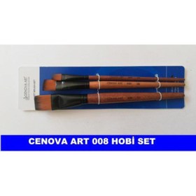 Resim Cenova Art Düz Kesik 3 Lü Fırça Set 008 