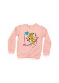 Resim Kız Çoçuk Pamuklu Sweatshirt-15212 Pembe 