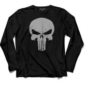 Resim Kendim Seçtim The Crazy Punısher Cezalandırıcı Frank Castle Uzun Kollu Tişört Baskılı Çocuk T-Shirt 