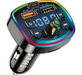 Resim Kakusiga Fm Transmitter Araç İçin Bluetooth Bağlantı Özellikleri ile Yüksek Çıkış Gücü 