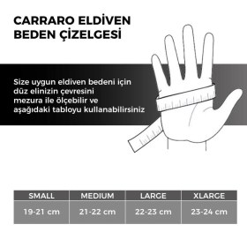 Resim Carraro Kısa Parmak Eldiven V7 Siyah/gri 