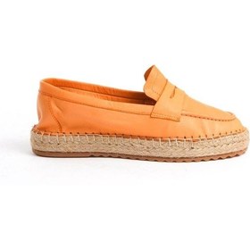 Resim Mubiano Hakiki Deri Mbsvk23a001-orj Kadın Oranj Espadril & Babet Turuncu 