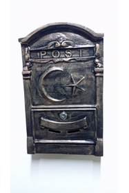 Resim USKUL DOKUM Döküm Posta Kutusu - Eskitme Ay Yıldız 