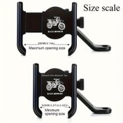 Resim Bisikletler, Scooters ve Motosikller için Ayarlanabilir Alüminyum Alaşım Telefon Tutucu, Devamlı Bounce Testi! Eğimli Şehir Devamlı 30 Dakika, Sıfır Pozisyonlama! Kararlı Kaymaz Tasarım, Güvenli ve Dayanıklı, Siyah Pürüzsüz Yüzey 