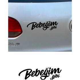 Resim Mıgnatıs Bebeğim Gibi Araba Motorsiklet Kask Laptop Sticker 17X5 cm 
