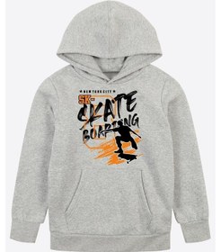 Resim Fyk Kids 2'li Erkek Çocuk Baskılı Cepli Sweatshirt Siyah - Gri4 