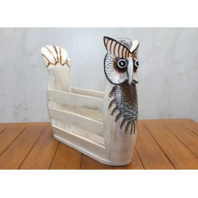 Resim Ahşap Baykuş Gazetelik 