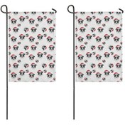 Resim Border Collie 2'li Çift Taraflı 12x18 İnç Bahçe Bayrağı Seti, Dış Mekan-a10 12+ 