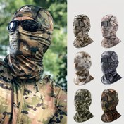 Resim 1 adet Erkek ve Kadınlar için Kamuflaj Balaclava - Hafif Polyester Yüz Maskesi, Ayarlanabilir Askı, Tam Baş ve Boyun Kapsama, Dış Mekan Bisikleti, Balıkçılık, Motosiklet Sürme ve Yürüyüş için İdeal - Bahar/Yaz Güneş Koruma, Motosiklet Sürme Ekipmanı | Şık Güneş Koruma | Örgü Dokusu 