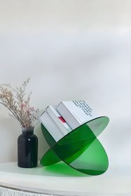 Resim Bola Concept Yeşil Dergilik, 5 mm Dayanıklı Pleksi, 40x40 cm, Modern Gazetelik Dekoratif Kitaplık 