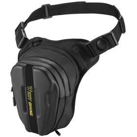 Resim Maiyame Su Geçirmez Motosiklet Bel Çantası - Göğüs Ve Yağ Kutusu İçin Çok Amaçlı Siyah 