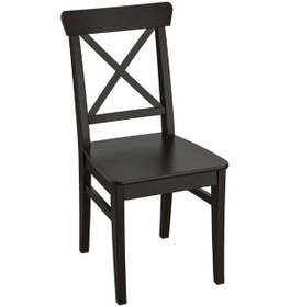 Resim Alaçatı Ahşap Sandalye Siyah 