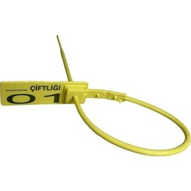 Resim 175 Adet Sarı Metal Klipsli Plastik Mühür-et Belirleme Karkas Kelepçesi 