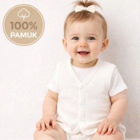 Resim Angeltouch %100 Pamuk Kız Erkek Bebek Yelek Raporlu Basic 