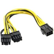 Resim 6 Pin to 2 x 6+2 Pin PCI-E Ekran Kartı Güç Power Kablosu Çevirici 