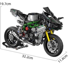 Resim Tabletop Decoration Assembly Building Blocks Model Boy Toy Motorcycle - Penros672003 