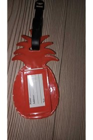 Resim tag Ananas Detaylı Renkli Slikonlu İsimlikli Valiz Etiketi-Bagaj Etiketi HM34 