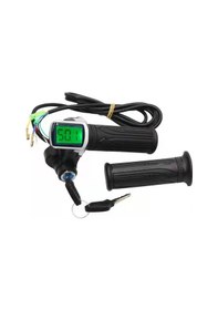 Resim 24v/36v/48v Elektrikli Bisiklet Büküm Kavrama Gaz Kelebeği Lcd Pil Ekranı Elektrikli Bisiklet Gaz Kelebeği Güç Göstergesi İle 48v Diğer Siyah 