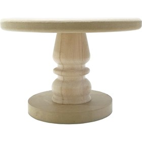 Resim Kerem Sertaç Şekür Ahşap Boyanabilir Pasta Kek Servis Standı (30cm çap) 