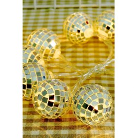 Resim Epazzar Mini Disko Topu Dekoratif Süsleme 10’lu LED Işık Zinciri 