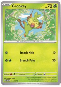 Resim Grookey 014/167 - Twilight Masquerade - Pokemon Kartı Mint 